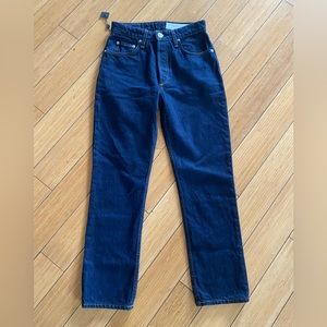 NWT RAG & BONE NINA HIGH RISE ANKLE CIGARETTE DARK WASH SIZE 24 STRAIGHT